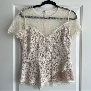 BCBG Maxaria lace top